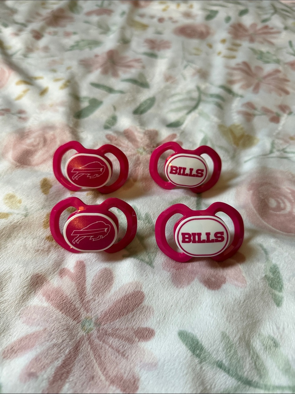 Buffalo Bills Infant Pacifier Set - Pink (4 Pack)